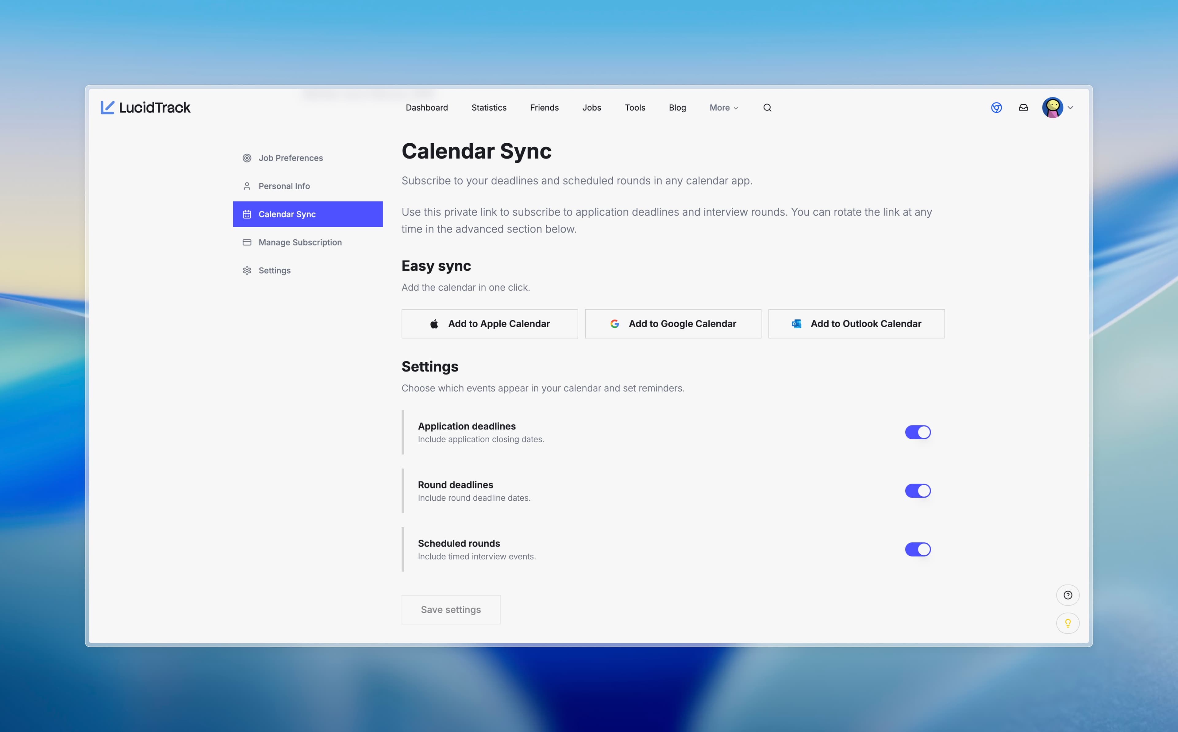 Calendar Sync