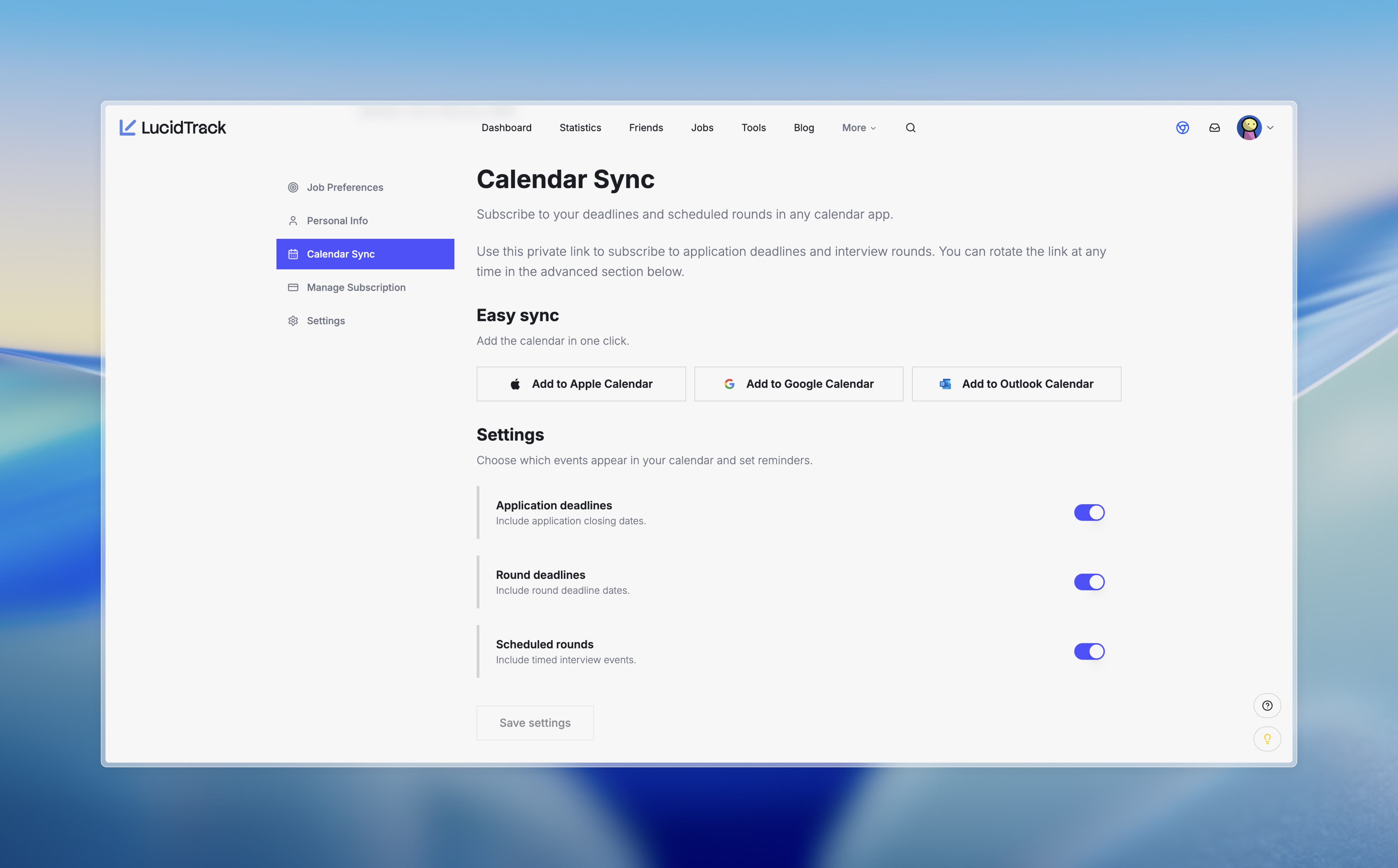 Calendar Sync